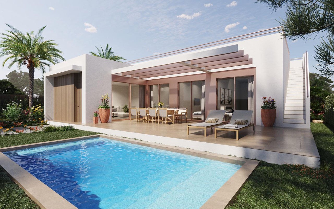 Exklusive Villen mit 3 Schlafzimmern, 2 Bädern, Dachterrasse und Privatpool in einer sehr schönen Golfanlage - 1