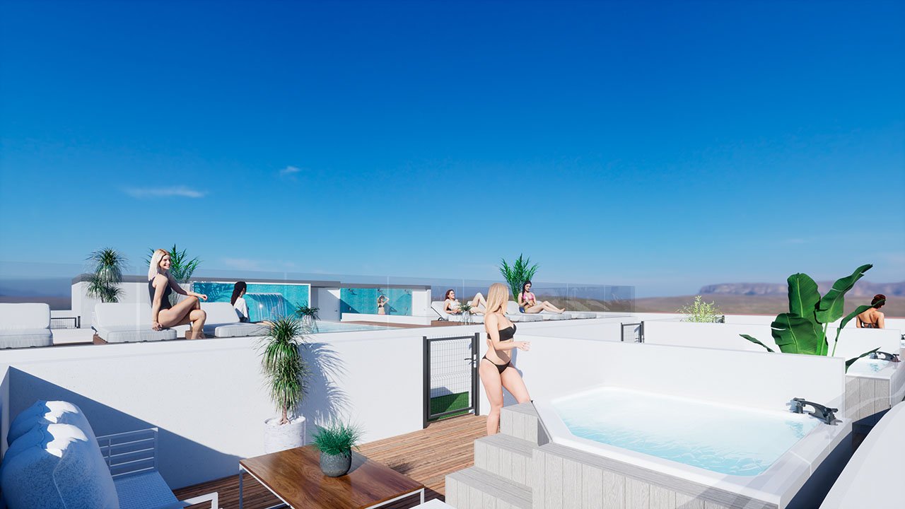 Appartements mit 3 Schlafzimmern, 2 Bädern und Gemeinschaftspool nur ca. 250 m vom Strand von Los Locos - 10