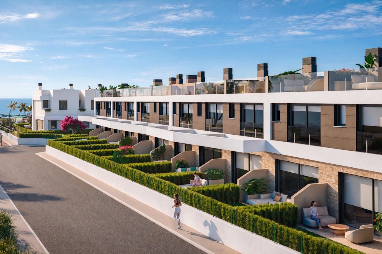 Reihenhäuser mit 3 Schlafzimmern, 2 Bädern, Gäste-WC, Dachterrasse, Meerblick und Gemeinschaftspool in exkusiver Anlage direkt am Meer - 4
