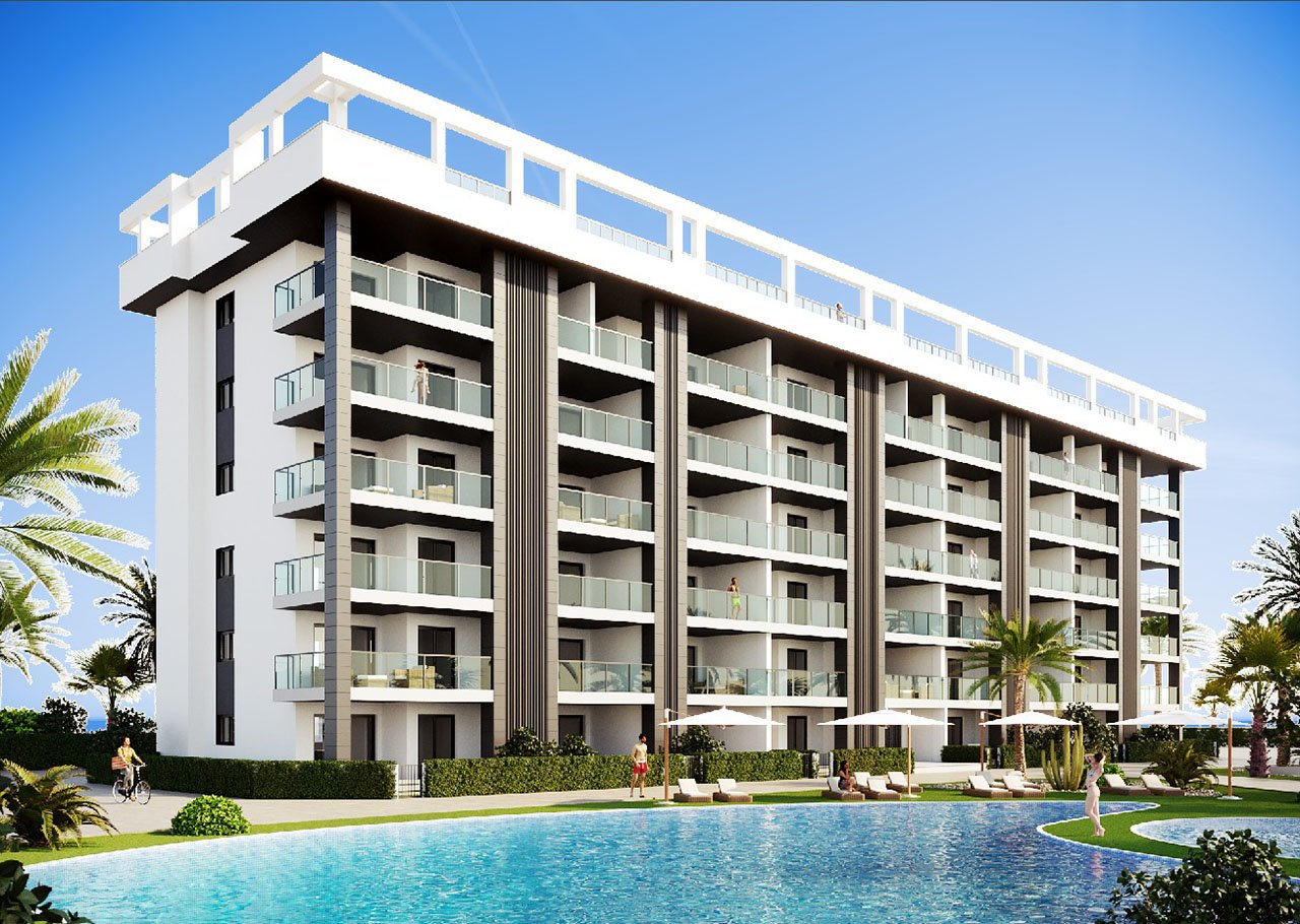 Penthouse-Wohnungen mit 3 Schlafzimmern, 2 Bädern, Vorinstallation Klimaanlage, Kfz-Stellplatz und Gemeinschaftspool nur 700 m vom Strand - 6