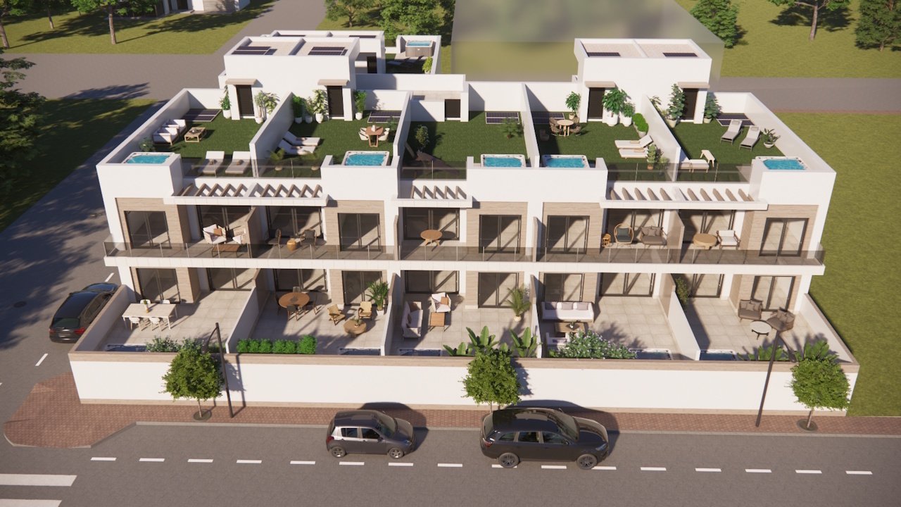Obergeschoss-Wohnungen mit 2 Schlafzimmern, 2 Bädern, Dachterrasse, Vorinstallation Klimaanlage, Fußbodenheizung in Bädern und optionalem Whirlpool - 1