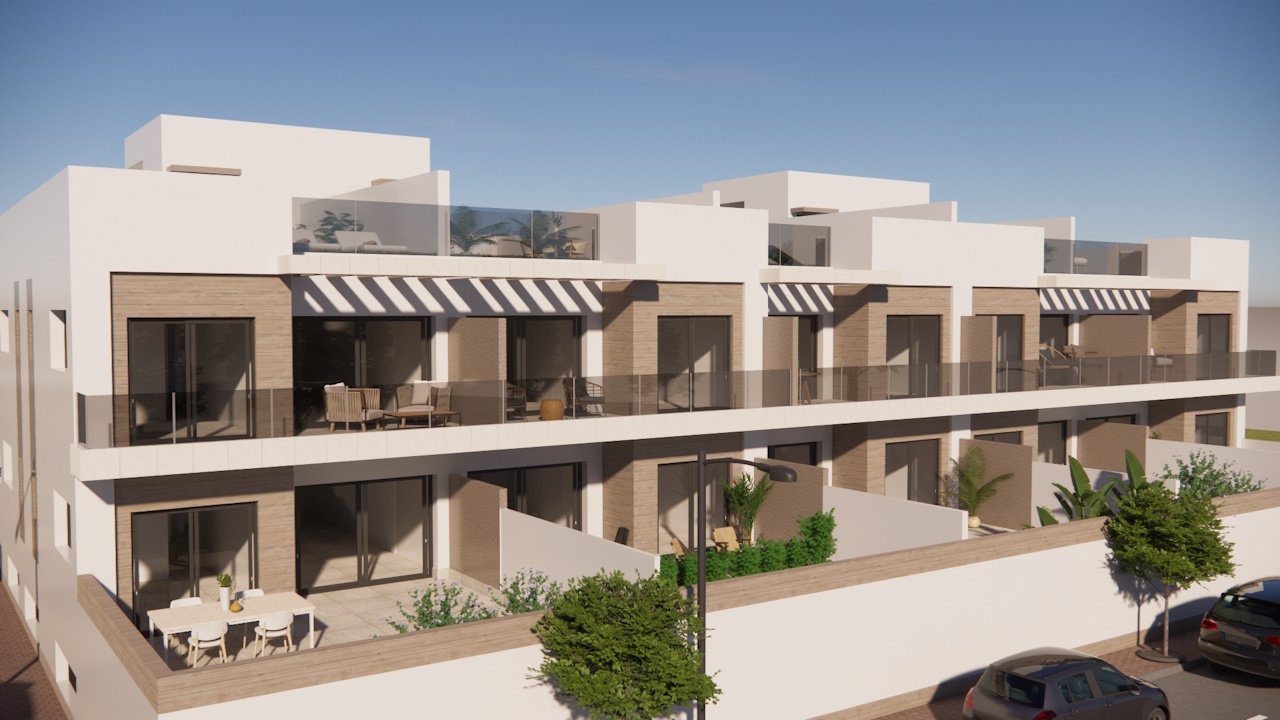 Obergeschoss-Wohnungen mit 2 Schlafzimmern, 2 Bädern, Dachterrasse, Vorinstallation Klimaanlage, Fußbodenheizung in Bädern und optionalem Whirlpool - 2