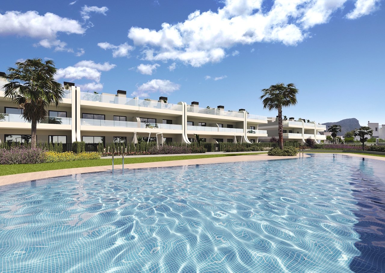 Erdgeschoss-Wohnungen mit 3 Schlafzimmern, 2 Badezimmern, Klimaanlage, Kfz-Stellplatz und Gemeinschaftspool im Herzen des La Manga Club - 1