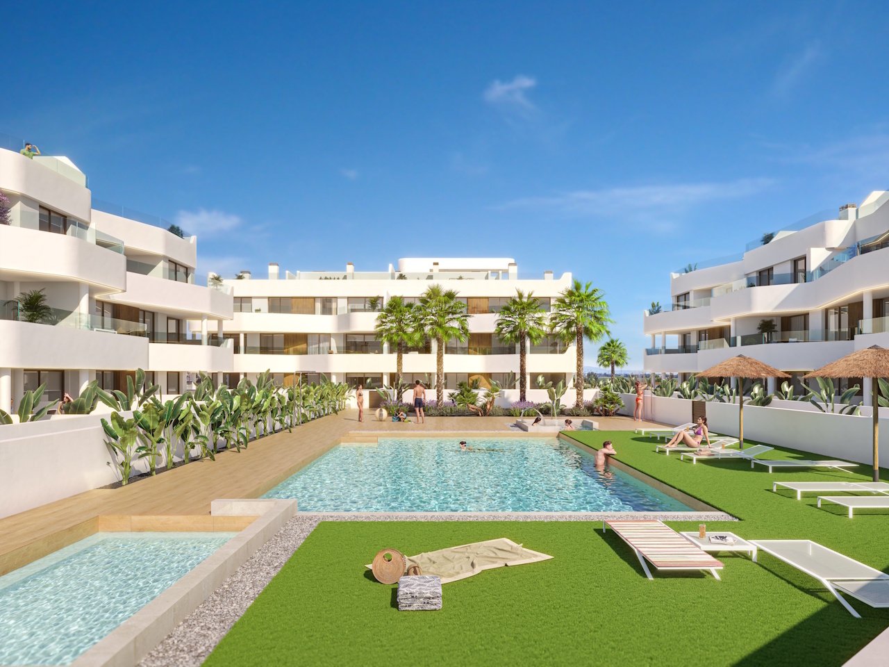 Penthouse-Wohnungen mit 3 Schlafzimmern, 2 Bädern, Dachterrasse, Tiefgaragenstellplatz und Gemeinschaftspool in der Golfanlage La Serena Golf - 1