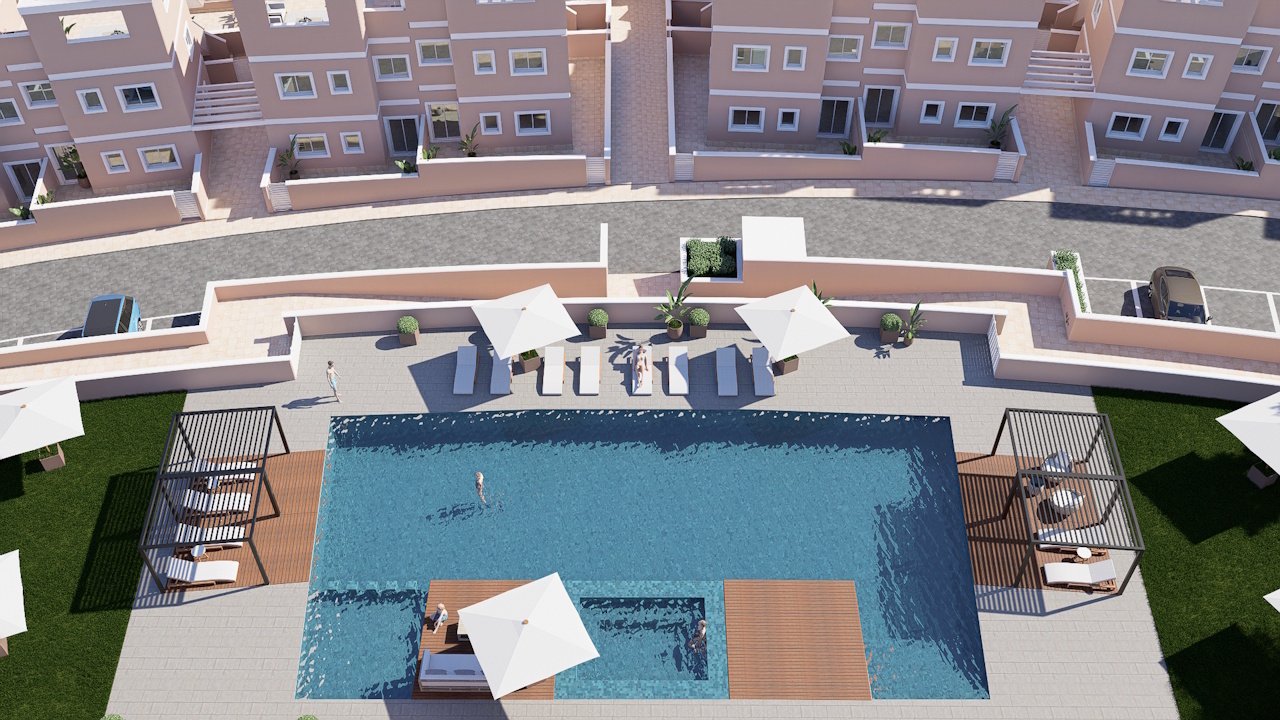 Obergeschoss-Wohnungen mit 3 Schlafzimmern, 2 Bädern, Dachterrasse, Meerblick, Kfz-Stellplatz und Gemeinschaftspool im Lo Romero-Golfkomplex - 4