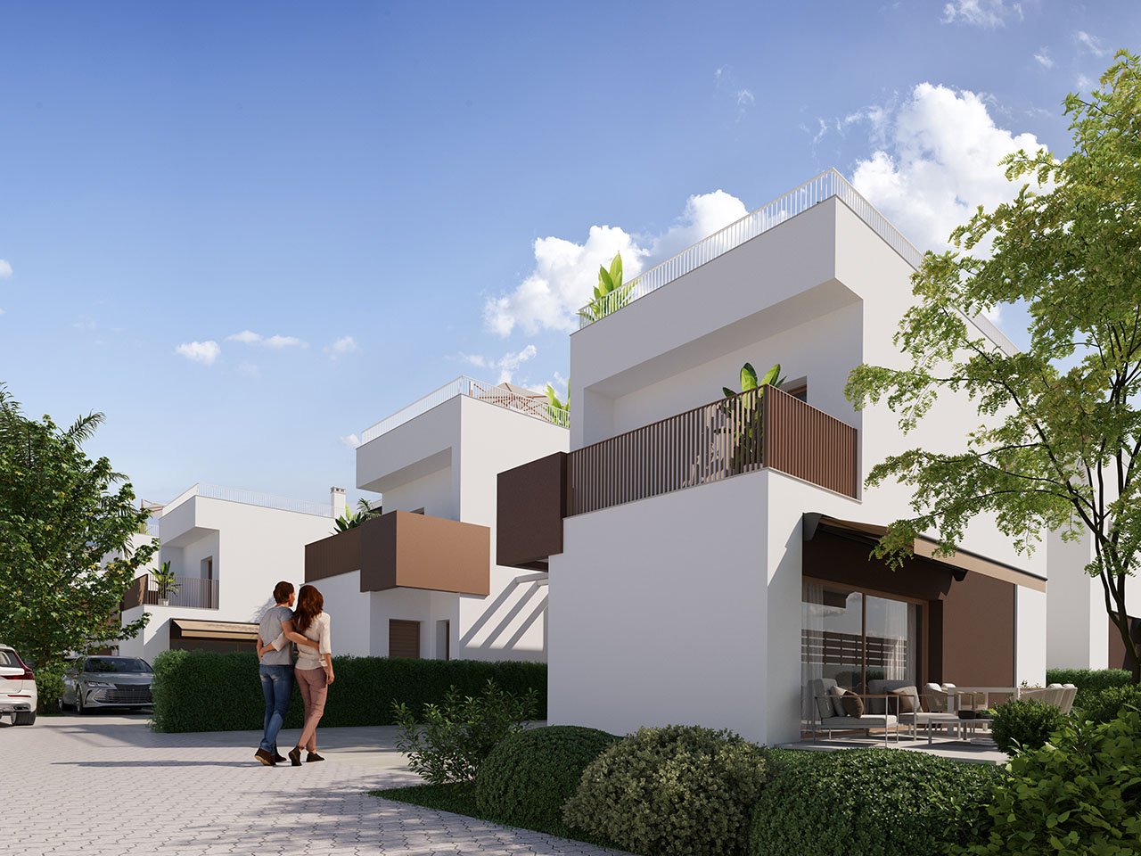 Moderne Villen mit 3 Schlafzimmern, 3 Bädern und Privatpool nur 500 m vom kilometerlangen Sandstrand - 3