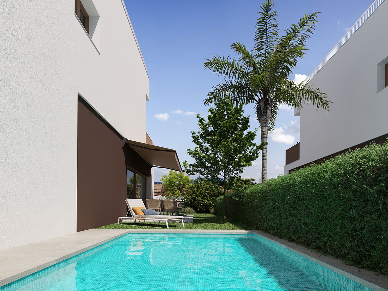 Moderne Villen mit 3 Schlafzimmern, 3 Bädern und Privatpool nur 500 m vom kilometerlangen Sandstrand - 1
