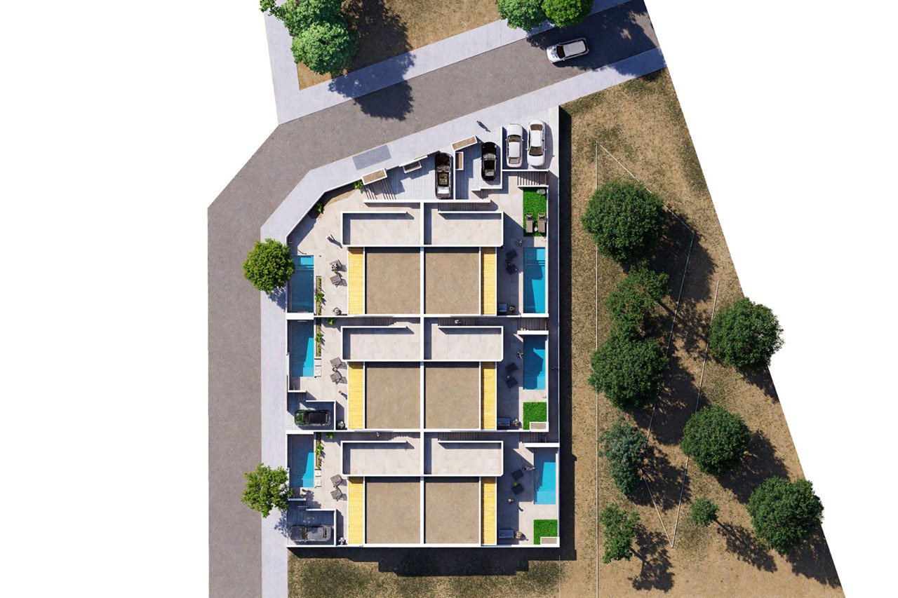Reihenhäuser mit 3 Schlafzimmern, 2 Bädern, Dachterrasse, Vorinstallation Klimaanlage, Privatpool und Kfz-Stellplatz - 5