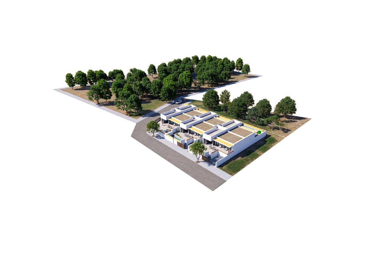 Reihenhäuser mit 3 Schlafzimmern, 2 Bädern, Dachterrasse, Vorinstallation Klimaanlage, Privatpool und Kfz-Stellplatz - 6