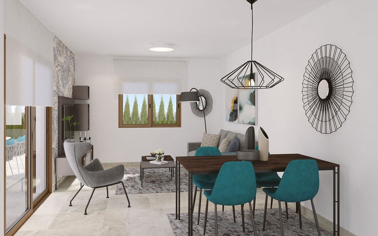 Doppelhaushälften mit 3 Schlafzimmern, 2 Bädern, Keller, Dachterrasse mit Meerblick und optionalem Privatpool nur 400 m vom Strand - 5