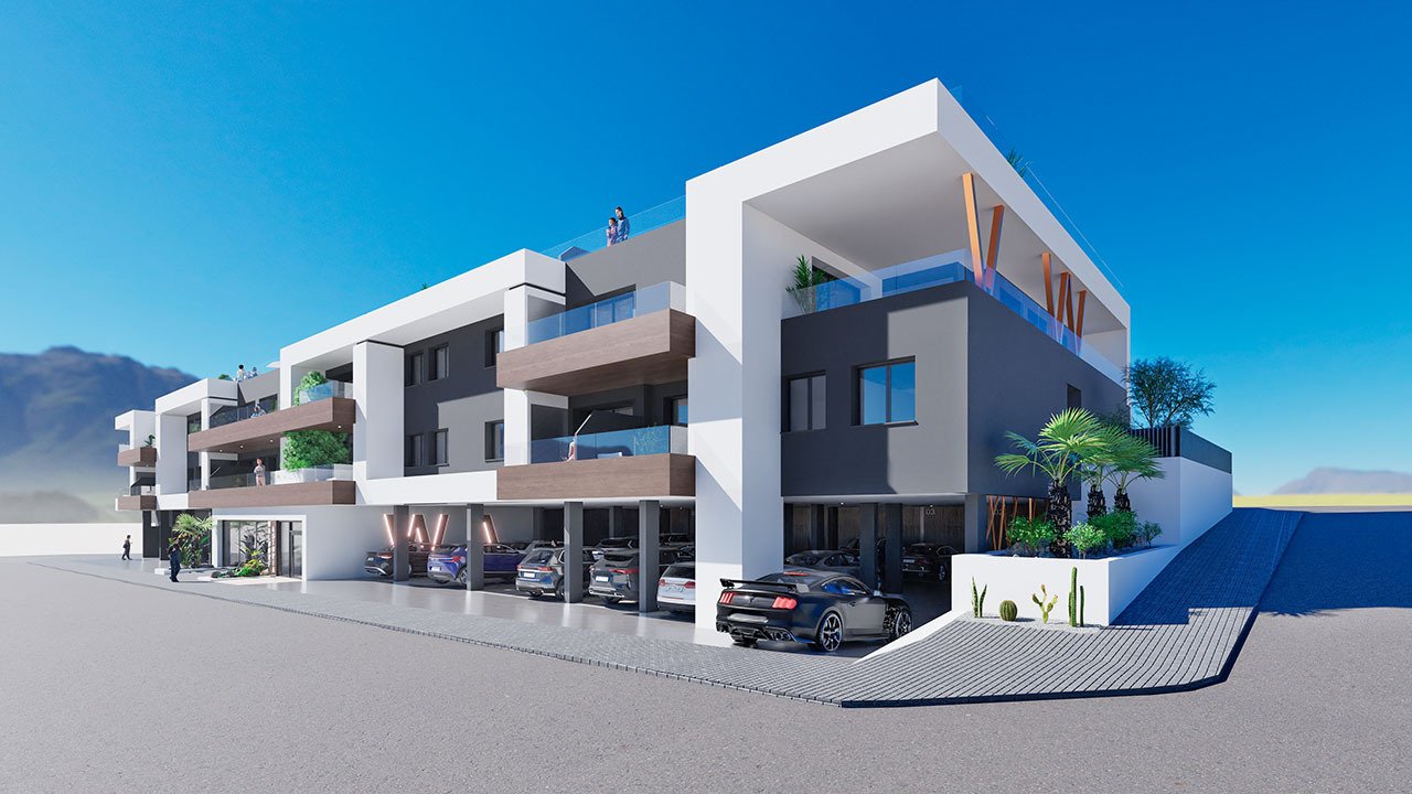 Moderne Appartements mit 2 Schlafzimmern, 2 Bädern, Einbauküchen mit Elektrogeräten und Gemeinschaftspool - 1