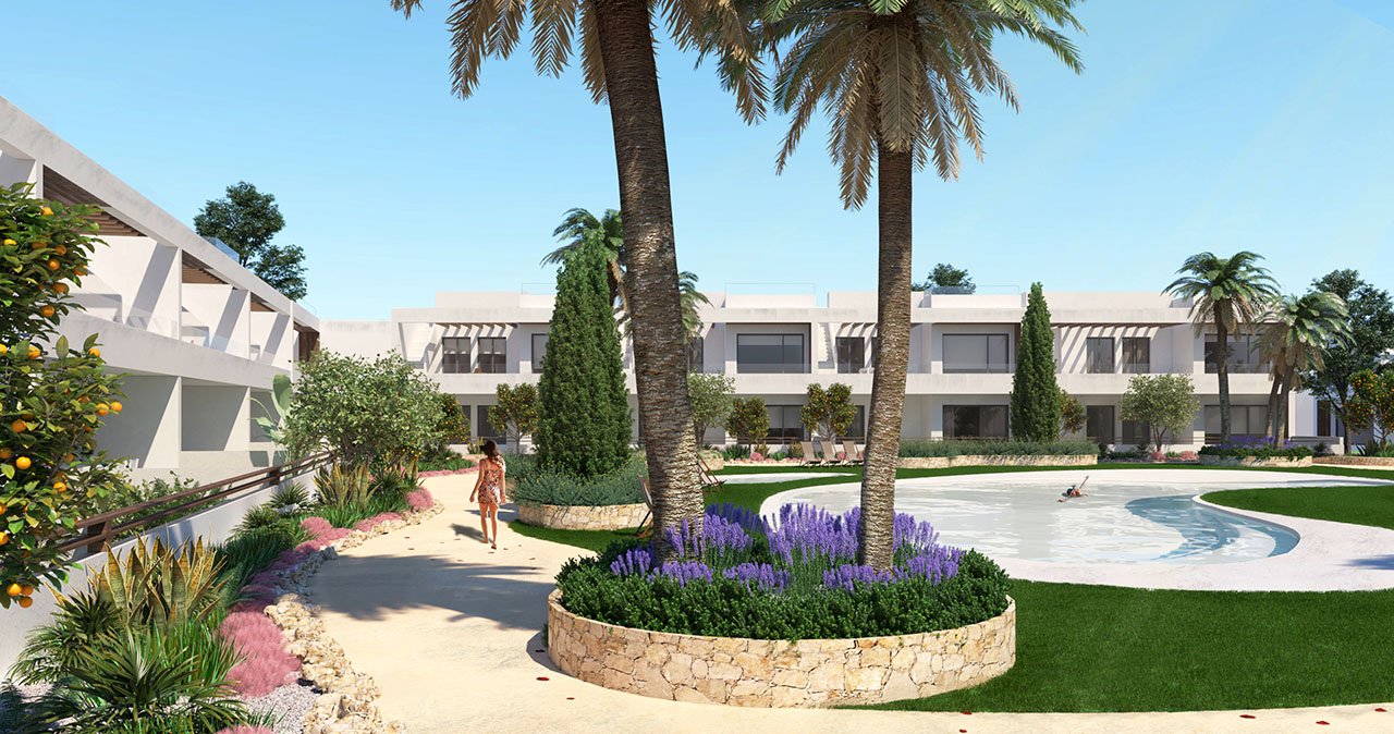 Moderne Erdgeschoss-Wohnungen mit 2 Schlafzimmern, 2 Bädern, Klimaanlage, Alarmanlage und Gemeinschaftspool nur 250 m vom Meer - 2