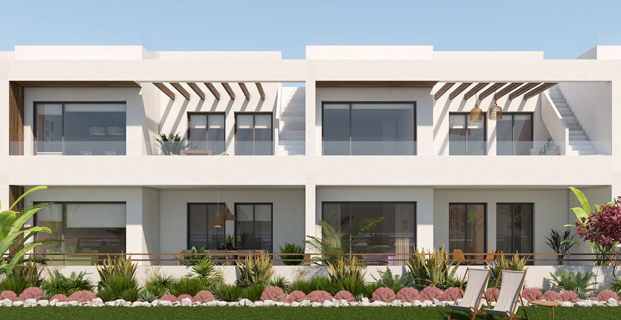 Moderne Erdgeschoss-Wohnungen mit 2 Schlafzimmern, 2 Bädern, Klimaanlage, Alarmanlage und Gemeinschaftspool nur 250 m vom Meer - 3