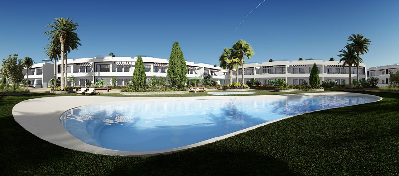 Moderne Erdgeschoss-Wohnungen mit 2 Schlafzimmern, 2 Bädern, Klimaanlage, Alarmanlage und Gemeinschaftspool nur 250 m vom Meer - 4