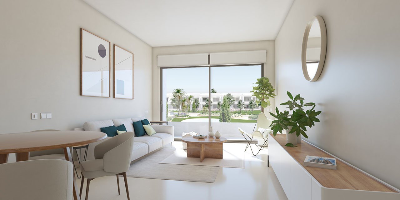 Moderne Erdgeschoss-Wohnungen mit 2 Schlafzimmern, 2 Bädern, Klimaanlage, Alarmanlage und Gemeinschaftspool nur 250 m vom Meer - 5