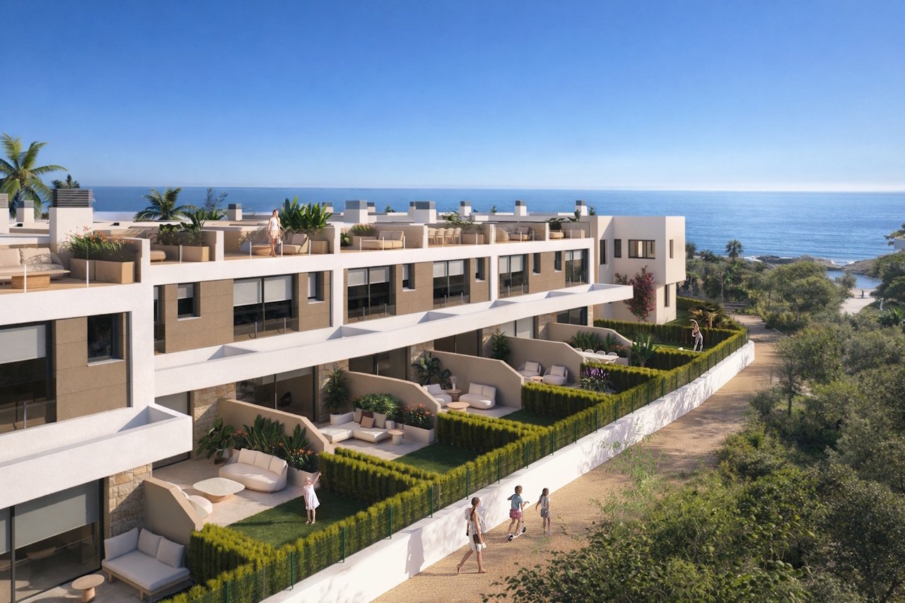 Reihenhäuser mit 3 Schlafzimmern, 2 Bädern, Gäste-WC, Keller/Garage, Meerblick und Gemeinschaftspool in exkusiver Anlage direkt am Meer - 3