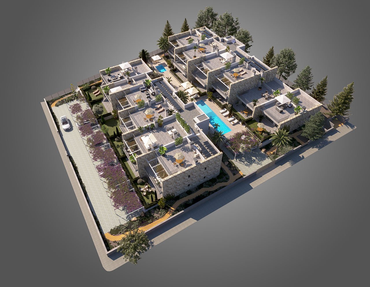 Appartements mit 3 Schlafzimmern, 2 Bädern, Klimaanlage, Fußbodenheizung in Bädern, Gemeinschaftspool und Kfz-Stellplatz nur 100 m vom Meer - 18
