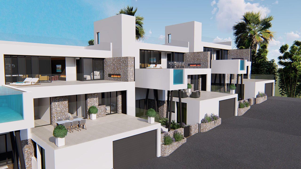 Großzügige und exklusive Villen mit 3 Schlafzimmern, 3 Bädern, Gäste-WC, Infinity-Pool, Garage/Keller und Meerblick - 2