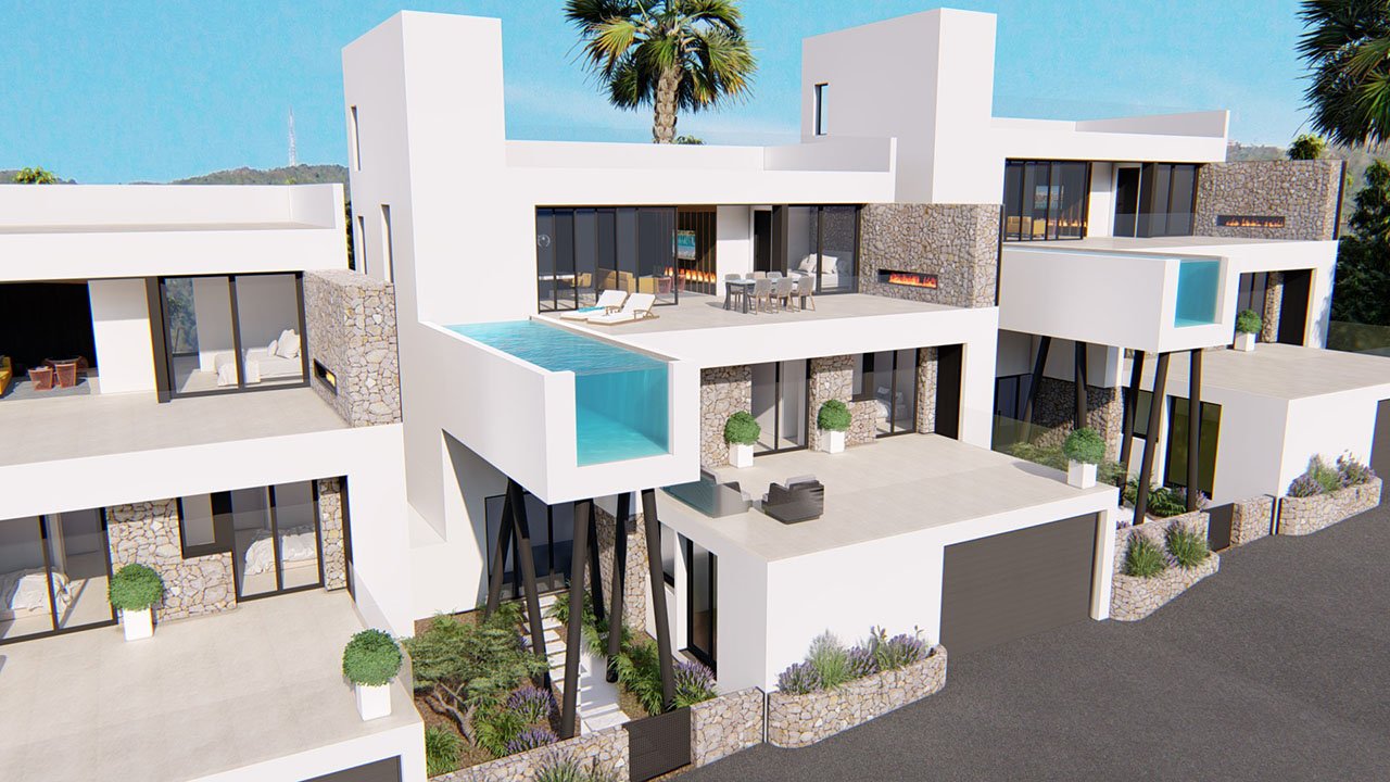 Großzügige und exklusive Villen mit 3 Schlafzimmern, 3 Bädern, Gäste-WC, Infinity-Pool, Garage/Keller und Meerblick - 10