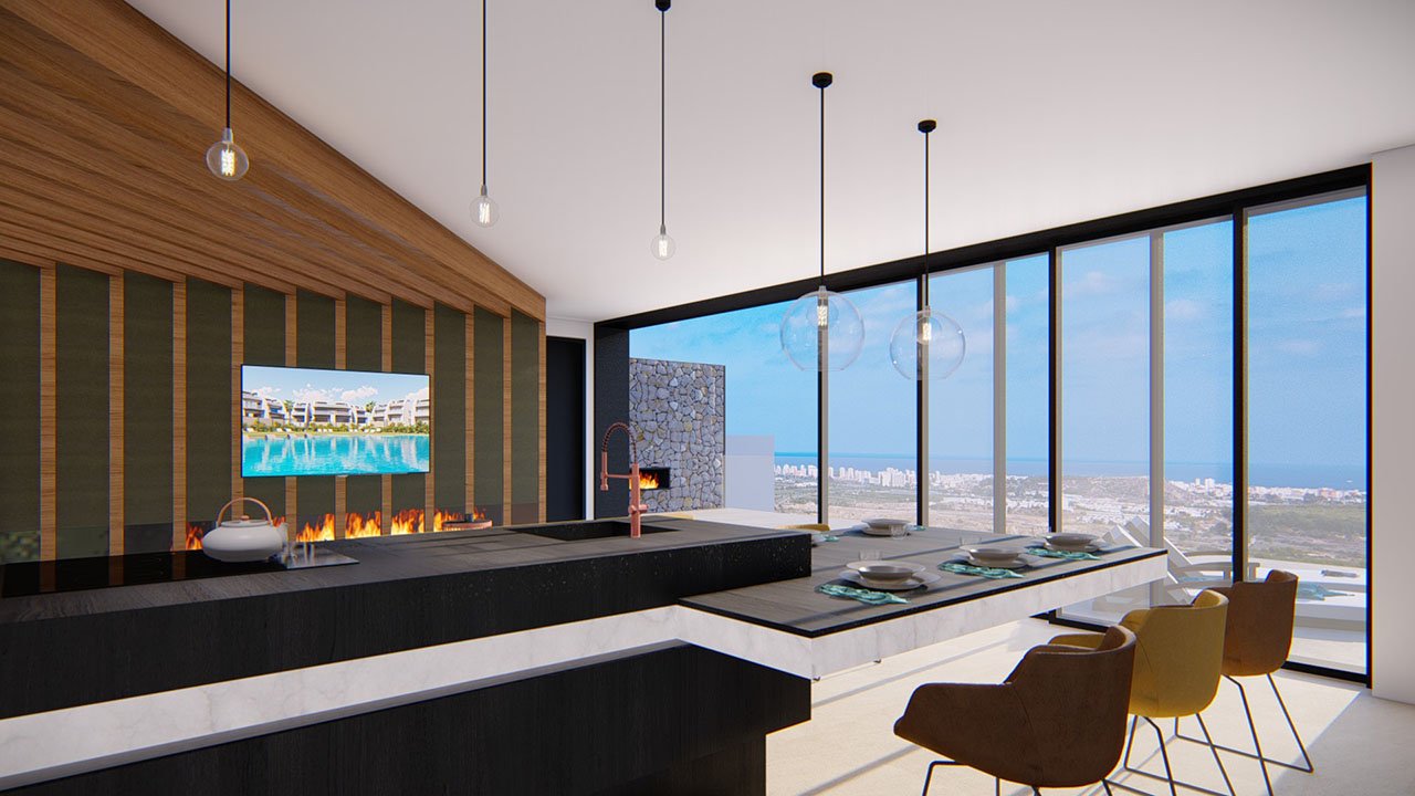 Großzügige und exklusive Villen mit 3 Schlafzimmern, 3 Bädern, Gäste-WC, Infinity-Pool, Garage/Keller und Meerblick - 5