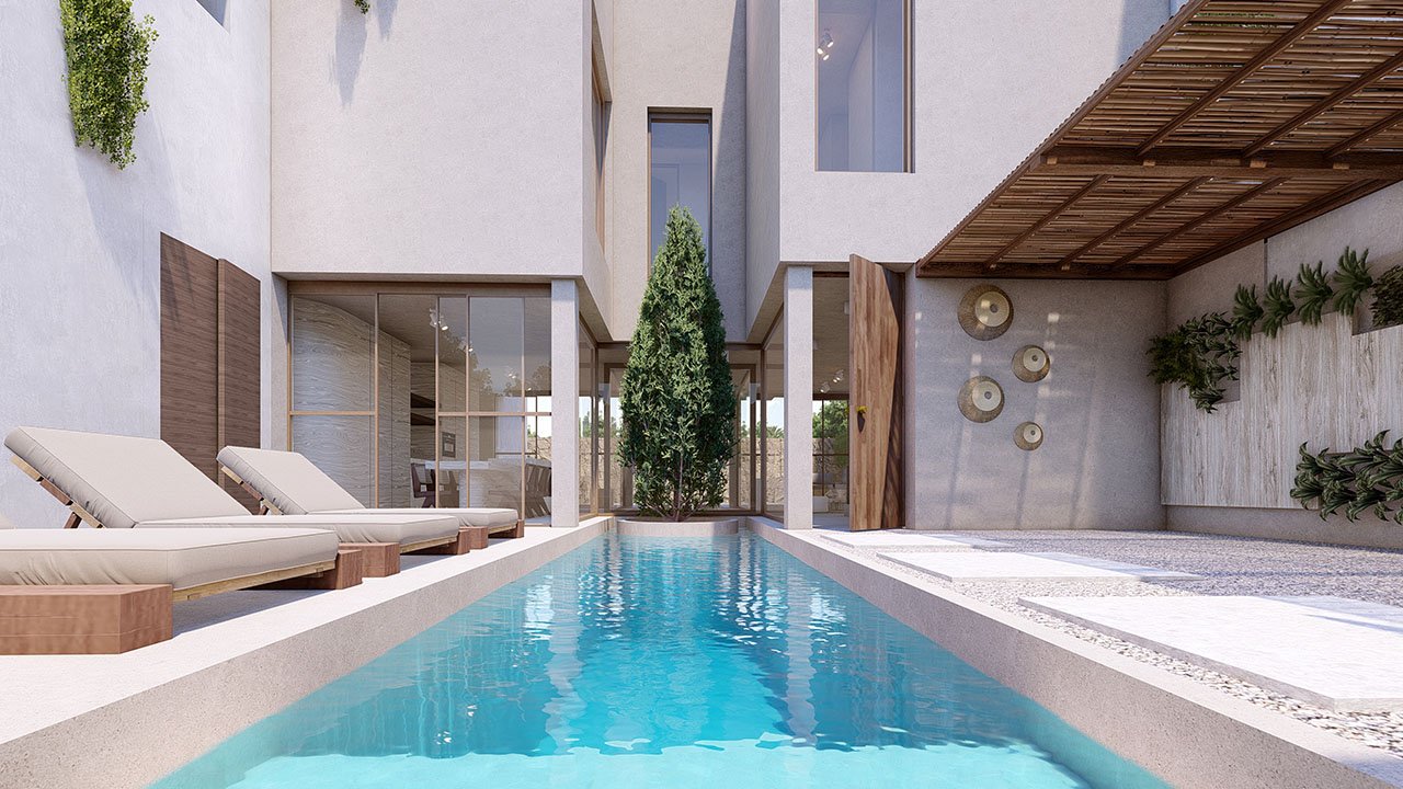 Einzigartige Reihenvillen mit 3 Schlafzimmern, 2 Bädern, Gäste-WC, Dachterrasse und Privatpool - 1