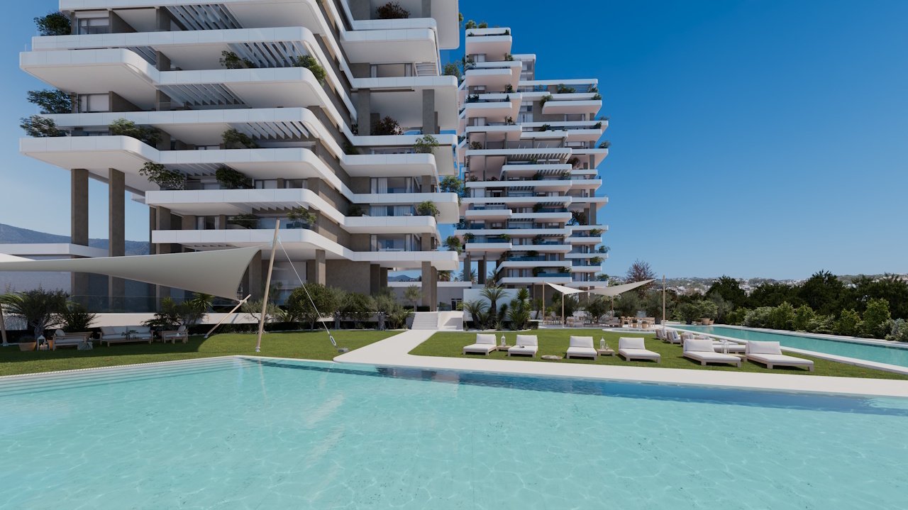 Luxus-Wohnungen mit 2 Schlafzimmern, 2 Bädern und Meerblick in exklusiver Anlage mit Außenpools und Wellness-Bereich nur 900 m vom Strand - 3
