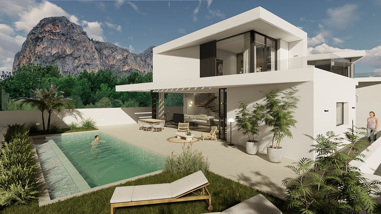 Fantastische und großzügige Villen mit 4 Schlafzimmern, 4 Bädern, Gäste-WC, Garage, Privatpool und Meerblick - 4
