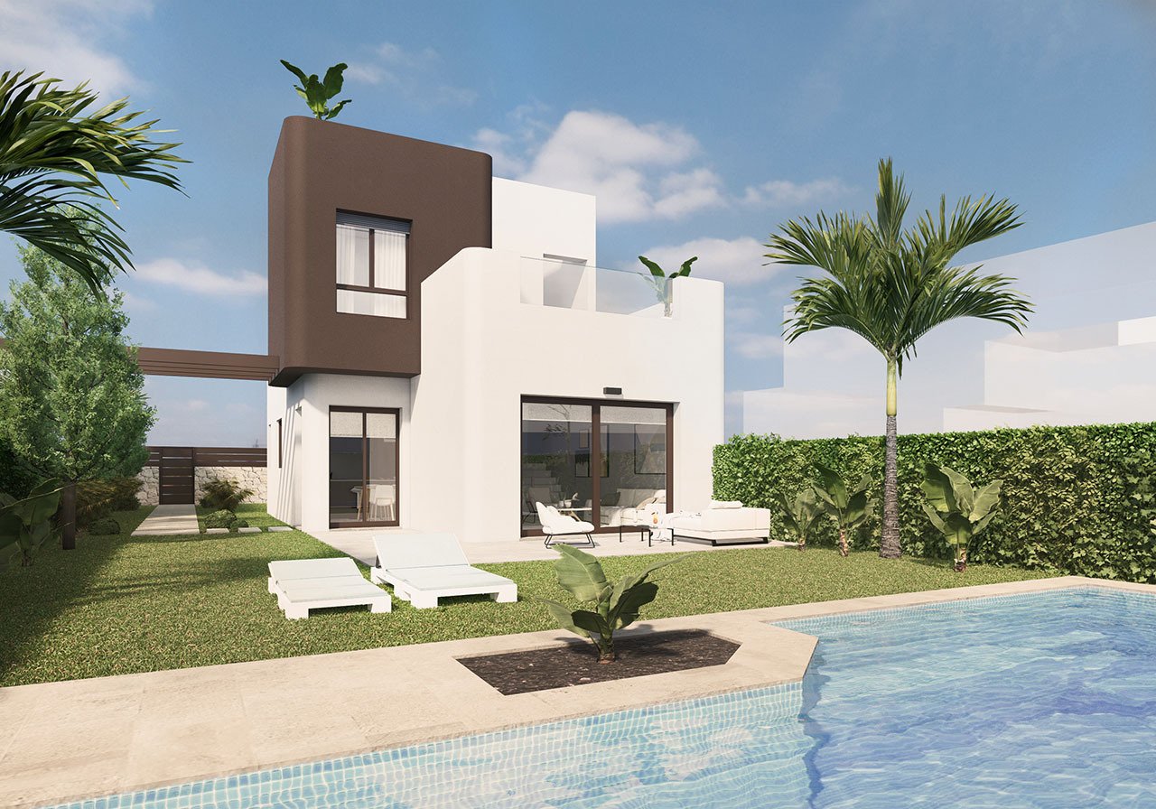Exklusive Villen mit 3 Schlafzimmern, 3 Bädern, Dachterrasse, Kfz-Stellplatz und Privatpool in der sehr schönen Golfanlage Lo Romero Golf - 1