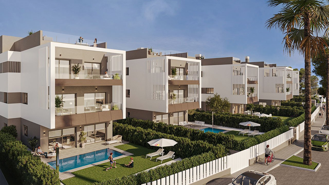 Penthouse-Wohnungen mit 3 Schlafzimmern, Dachterrasse, Fußbodenheizung in Bädern, Klimaanlage und Gemeinschaftspool nur 300 m vom Strand - 2