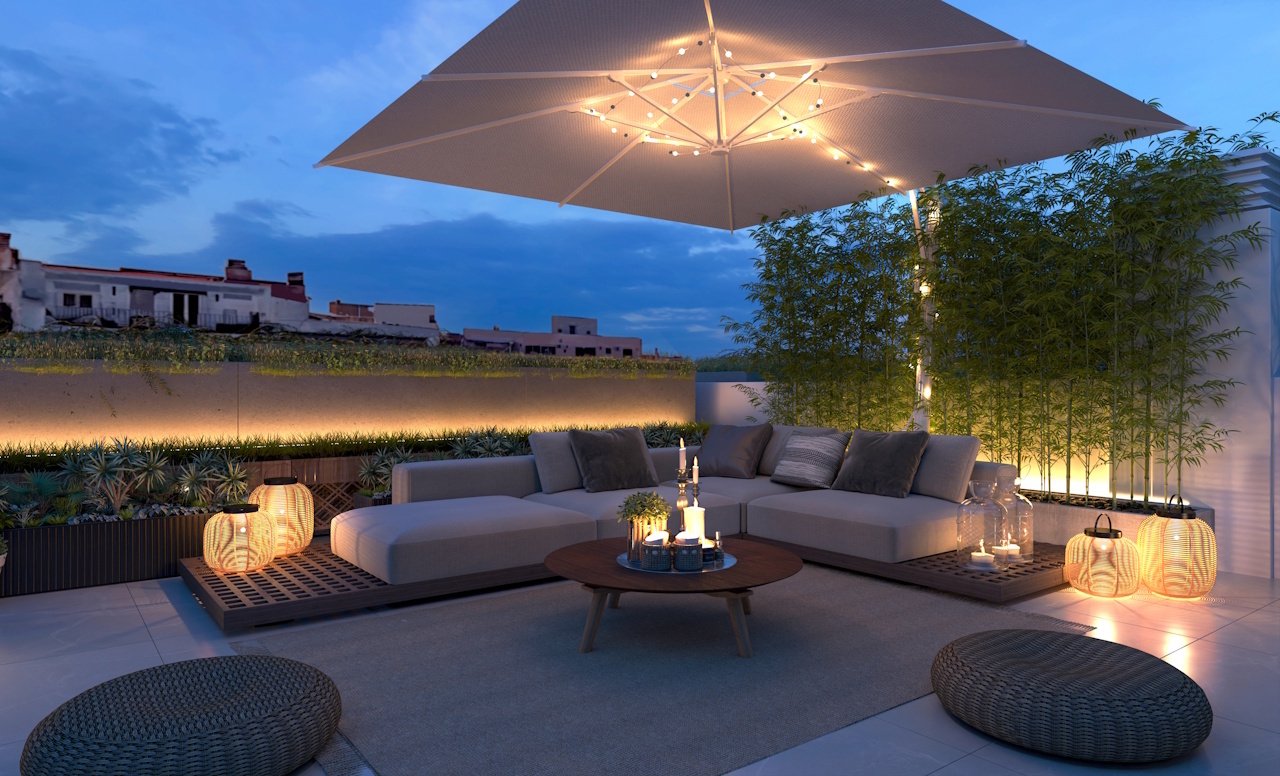 Penthouse-Wohnungen mit 3 Schlafzimmern, 2 Bädern, Dachterrasse, Klimaanlage und optionalem Tiefgaragenstellplatz im Zentrum von Palma de Mallorca - 16