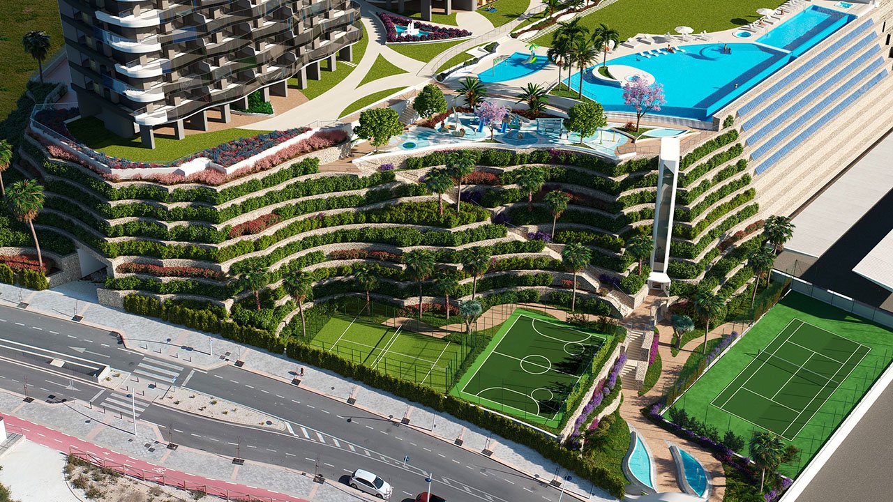 Wohnungen mit 4 Schlafzimmern, 3 Bädern, Klimaanlage, Fußbodenheizung in der ganzen Wohnung, Kfz-Stellplatz und Meerblick nur 100 m vom Strand - 9