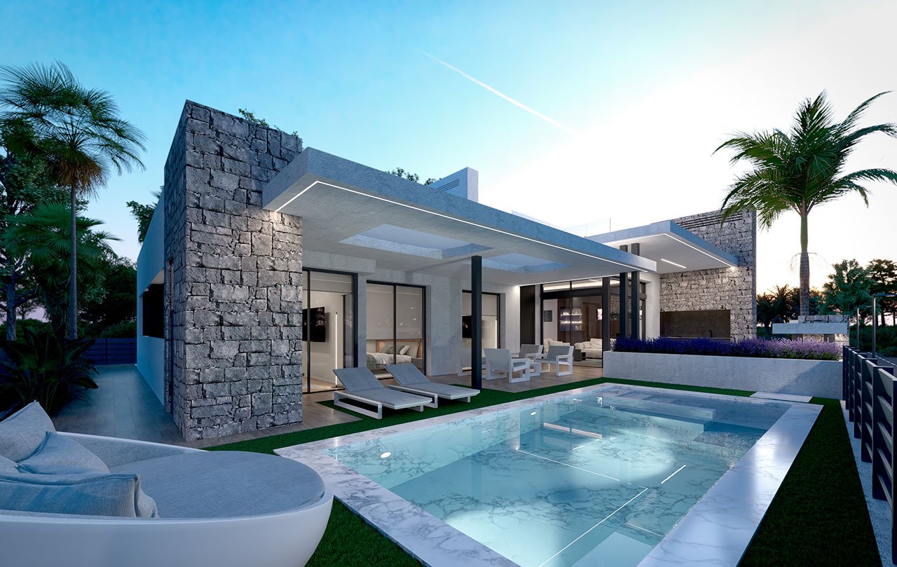 Villen mit 3 Schlafzimmern, 2 Bädern, 2 Gäste-WCs, Keller, Dachterrasse, Klimaanlage und Privatpool im wunderschönen Santa Rosalía Resort - 2