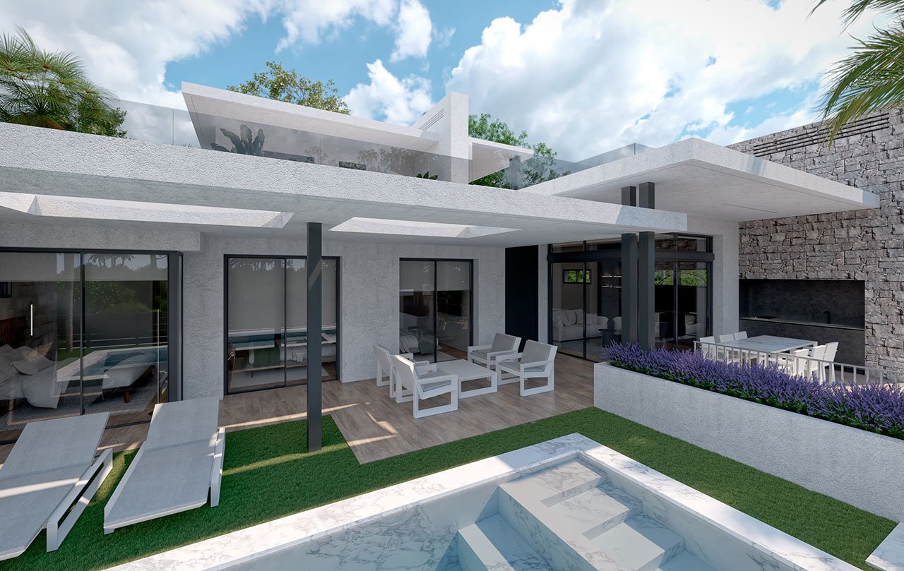 Villen mit 3 Schlafzimmern, 2 Bädern, 2 Gäste-WCs, Keller, Dachterrasse, Klimaanlage und Privatpool im wunderschönen Santa Rosalía Resort - 3