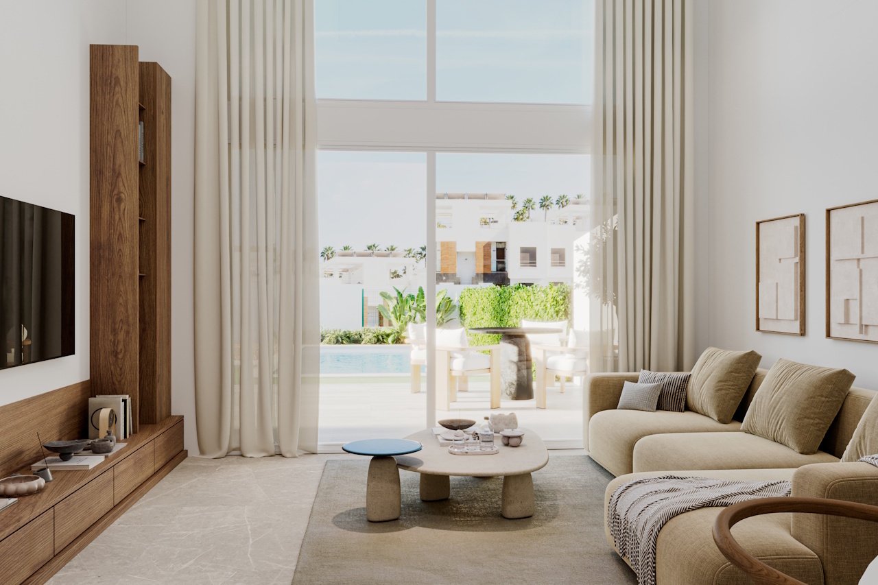 Doppelhaushälften mit 3 Schlafzimmern, 2 Bädern, Klimaanlage, Privatpool und Keller im wunderschönen La Finca Golf Komplex - 3