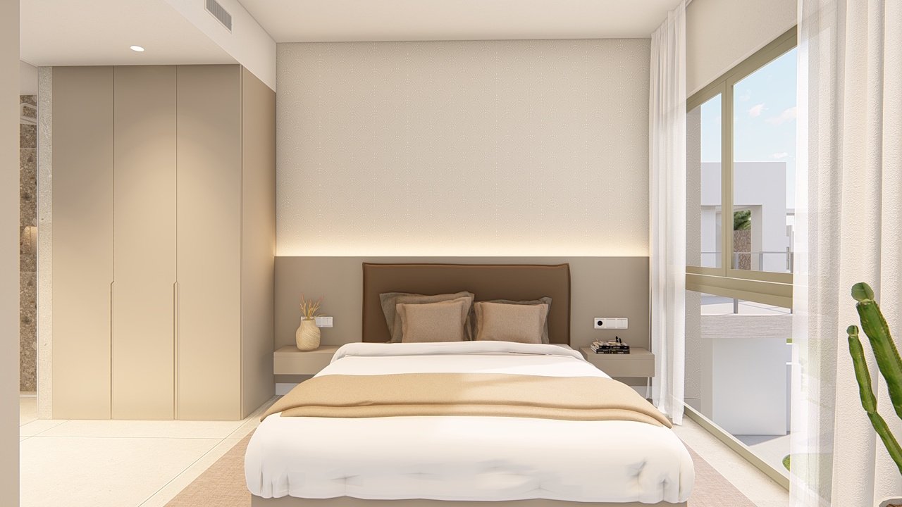 Penthouse-Wohnungen mit 2 Schlafzimmern, Tiefgaragenstellplatz und Gemeinschaftspool in einer wunderschönen Golfanlage und nur 500 m vom Strand - 12