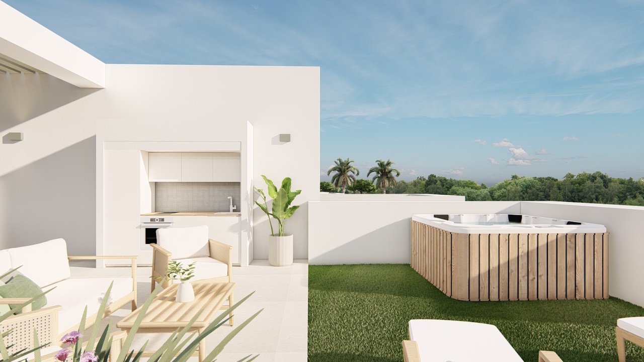 Penthouse-Wohnungen mit 2 Schlafzimmern, Tiefgaragenstellplatz und Gemeinschaftspool in einer wunderschönen Golfanlage und nur 500 m vom Strand - 22