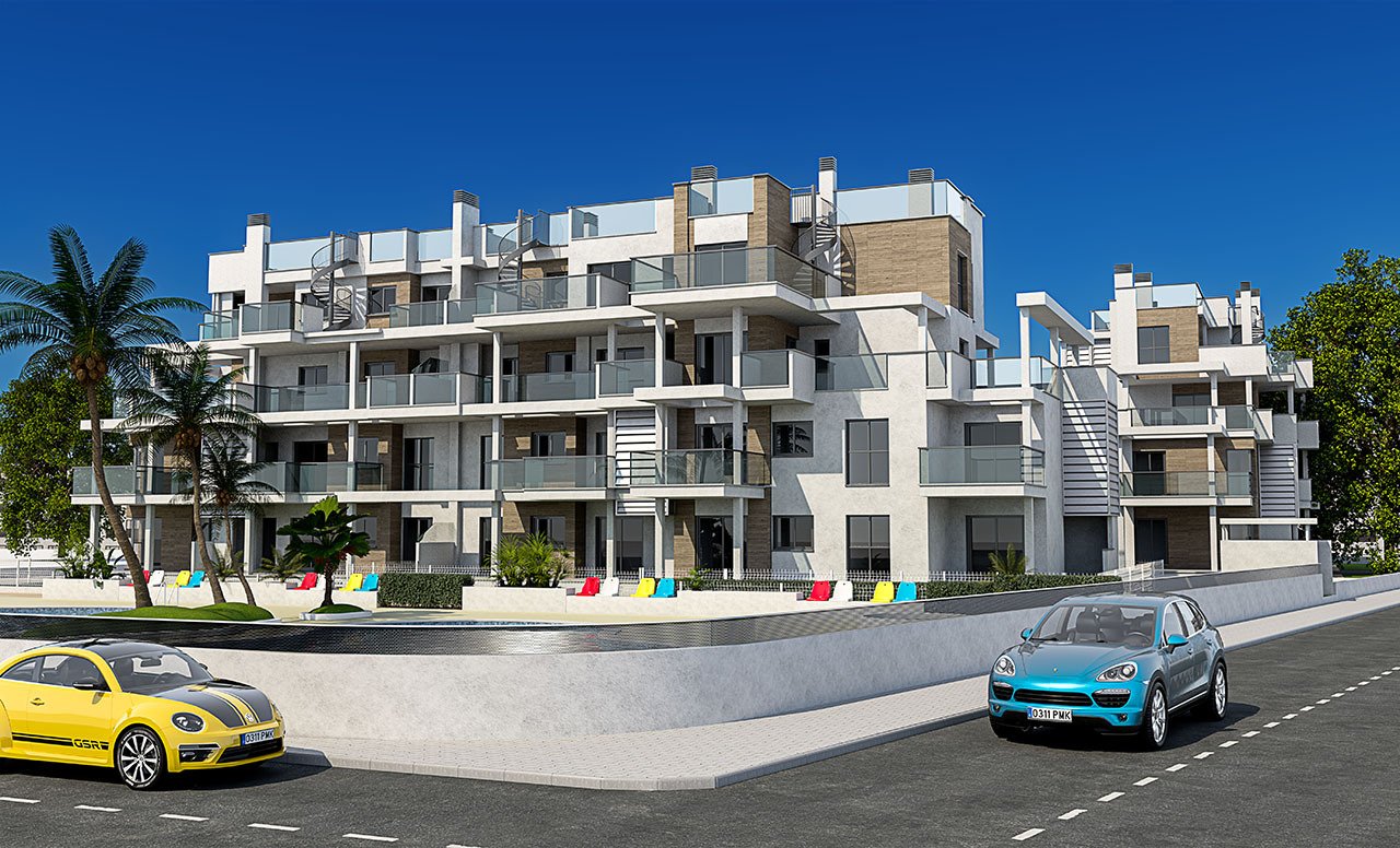 Penthouse-Wohnung mit 3 Schlafzimmern, 2 Bädern, Dachterrasse und Gemeinschaftspool nur 200 m vom Strand - 2