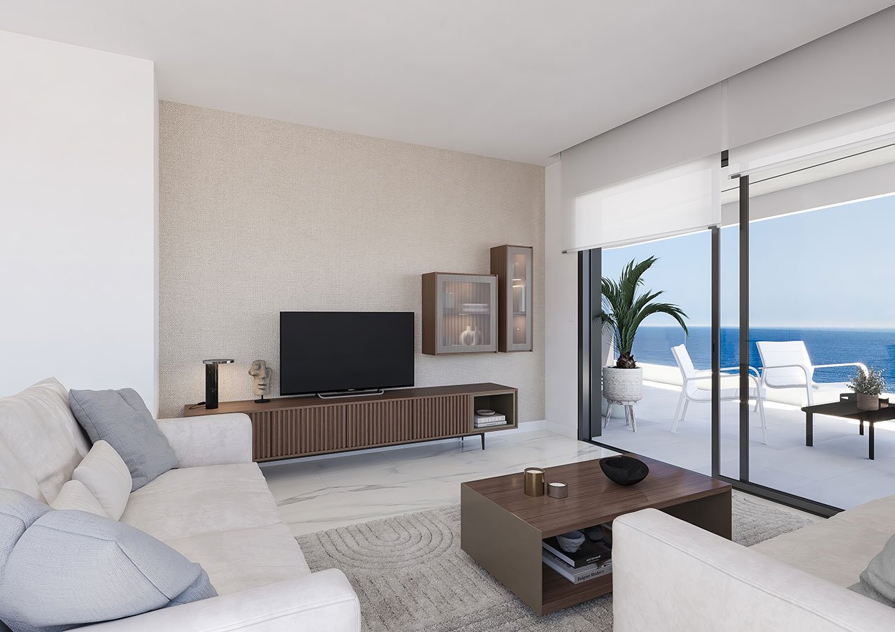 Maisonette-Wohnungen mit 3 Schlafzimmern, 3 Bädern, Klimaanlage, Fußbodenheizung in Bädern, Kfz-Stellplatz und Meerblick in erster Linie am Strand - 4