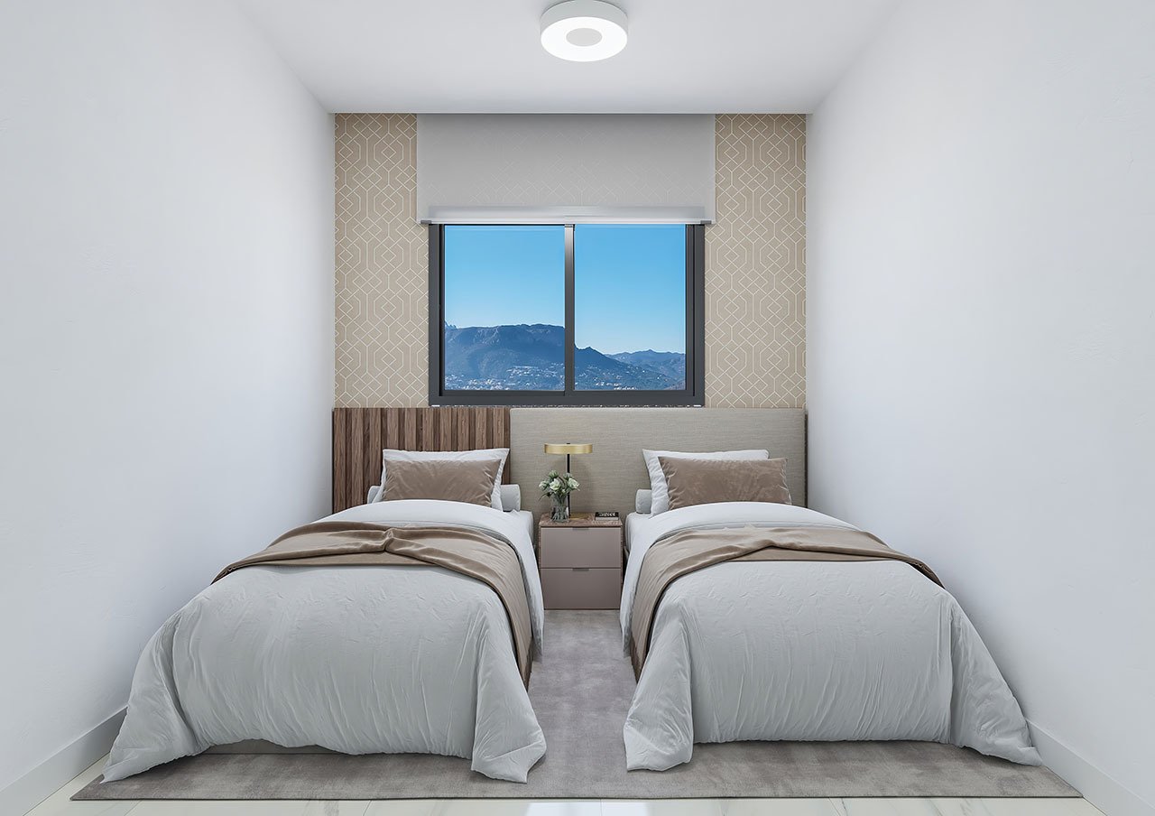 Maisonette-Wohnungen mit 3 Schlafzimmern, 3 Bädern, Klimaanlage, Fußbodenheizung in Bädern, Kfz-Stellplatz und Meerblick in erster Linie am Strand - 7