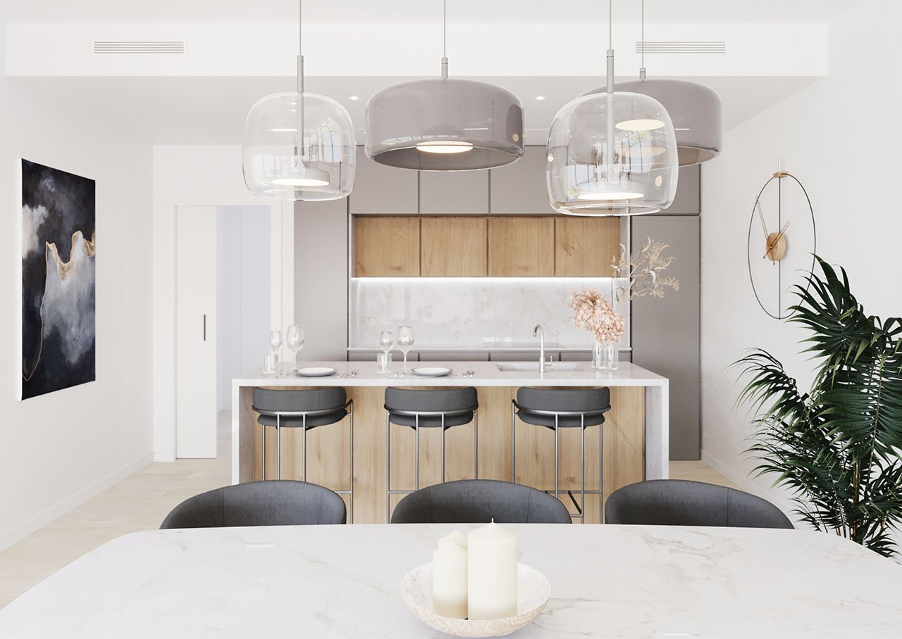 Eingeschossige Villen mit 2 Schlafzimmern, 2 Bädern, optionaler Dachterrasse, Klimaanlage, Meerblick, Kfz-Stellplatz und Privatpool - 5