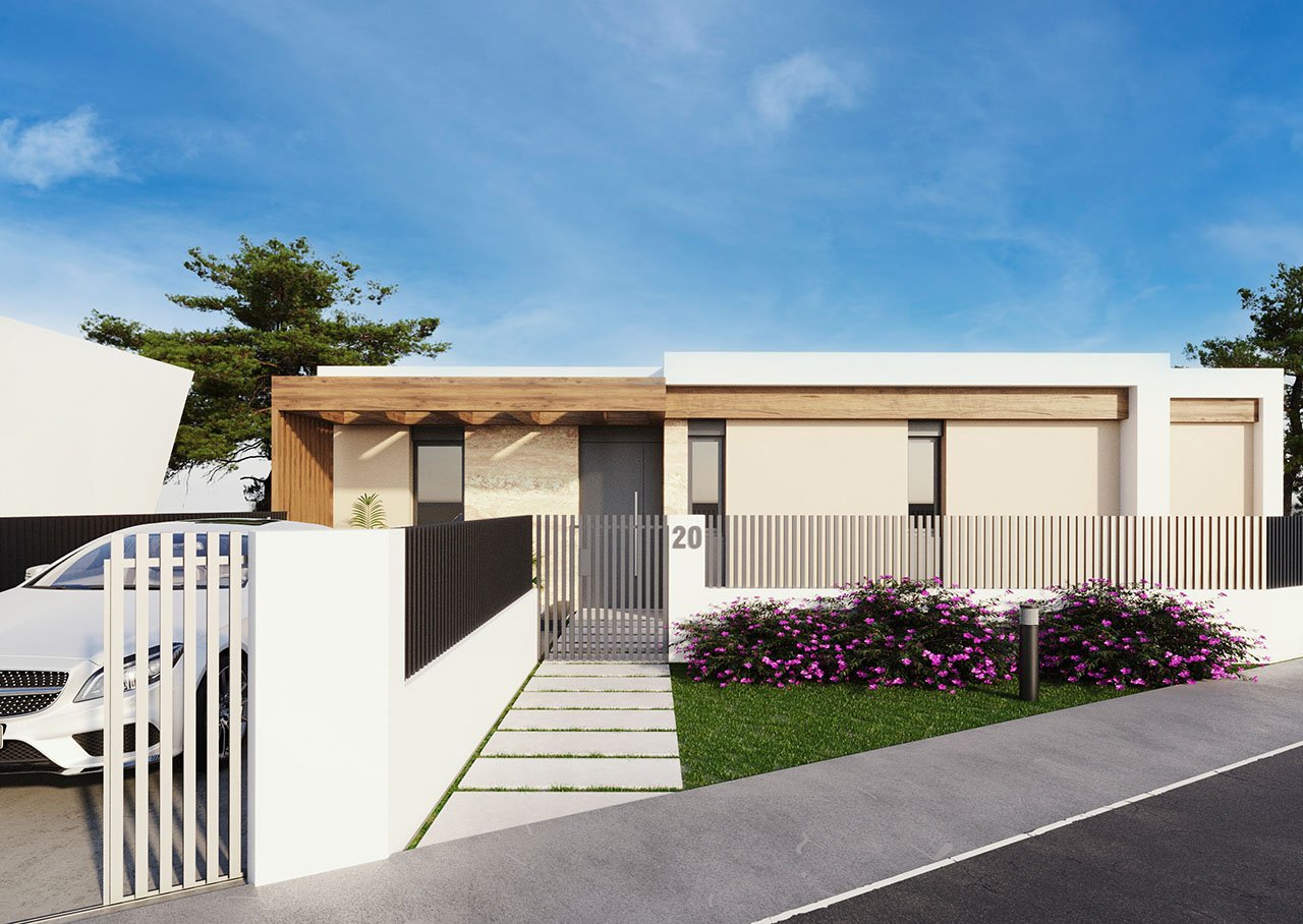 Eingeschossige Villen mit 2 Schlafzimmern, 2 Bädern, optionaler Dachterrasse, Klimaanlage, Meerblick, Kfz-Stellplatz und Privatpool - 2