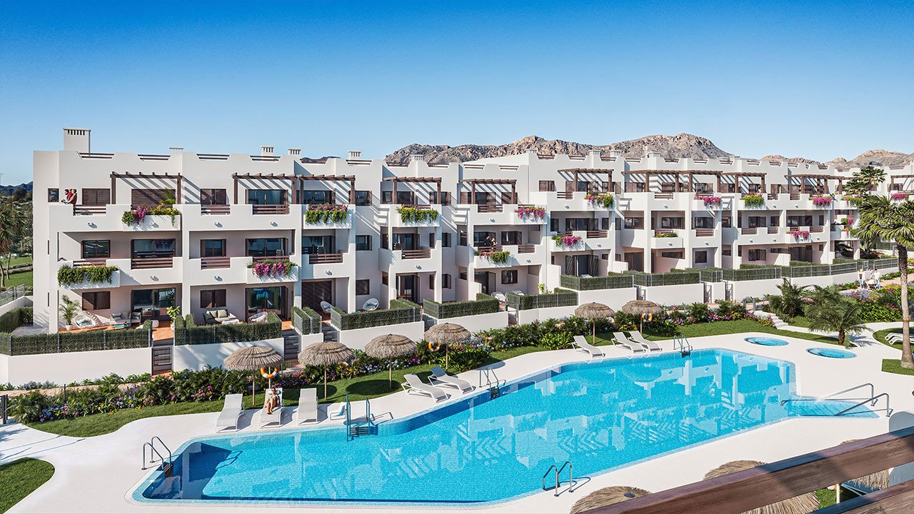 Penthouse-Wohnungen mit 3 Schlafzimmer, 2 Bädern, Dachterrasse, Tiefgaragenstellplatz und Gemeinschaftspool nur 500 m vom Strand - 1