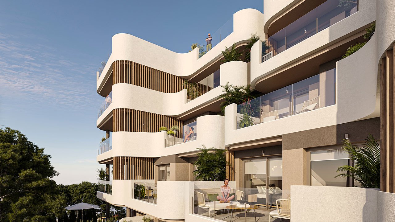 Appartements mit 2 Schlafzimmern, 2 Bädern, Fußbodenheizung in Bädern, Klimaanlage und Gemeinschaftspool nur 250 m vom Meer - 3