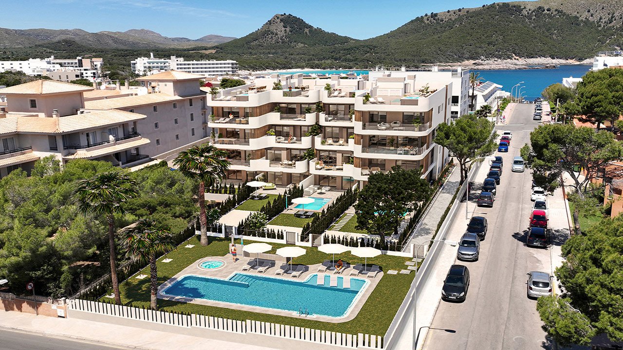 Appartements mit 2 Schlafzimmern, 2 Bädern, Fußbodenheizung in Bädern, Klimaanlage und Gemeinschaftspool nur 250 m vom Meer - 2