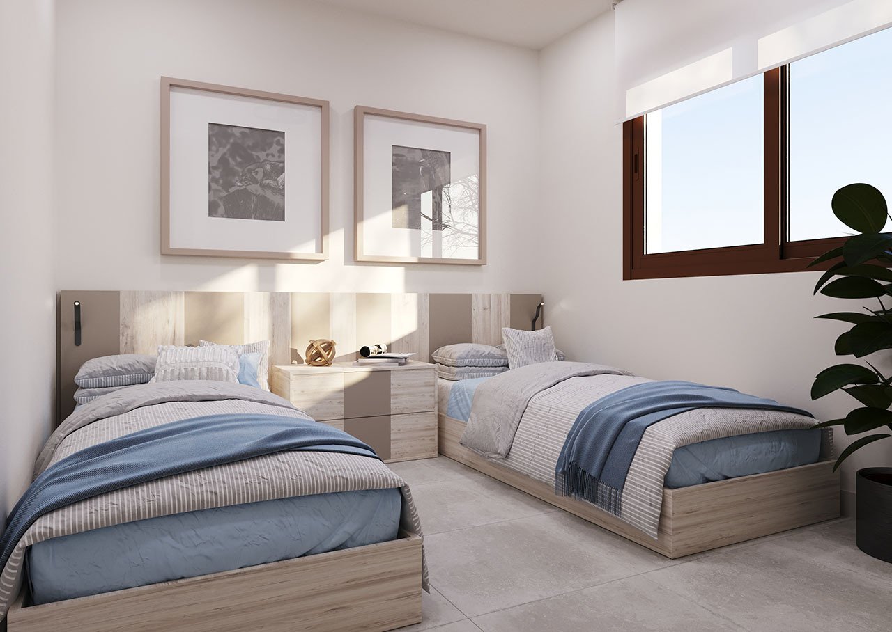 Appartements mit 2 Schlafzimmern, 2 Bädern, Fußbodenheizung in Bädern, Klimaanlage und Gemeinschaftspool nur 250 m vom Meer - 6