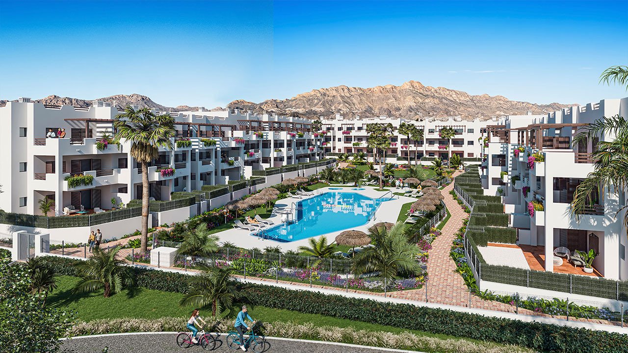 Penthouse-Wohnungen mit 2 Schlafzimmer, 1 - 2 Bädern, Dachterrasse, Tiefgaragenstellplatz und Gemeinschaftspool nur 500 m vom Strand - 2
