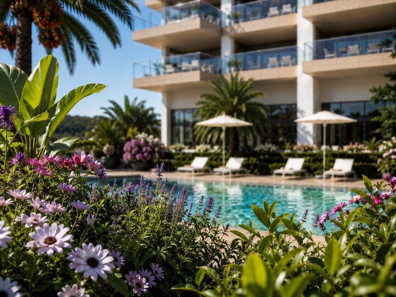 Appartements mit 2 Schlafzimmern, Klimaanlage, Fußbodenheizung in Bädern, Tiefgaragenstellplatz und Gemeinschaftspool nur 650 m vom Strand - 3