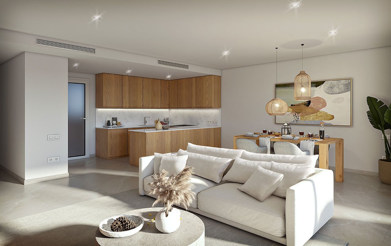 Reihenhäuser mit 2 Schlafzimmern, 2 Bädern, Klimaanlage, Gemeinschaftspool, Tiefgaragenstellplatz und Meerblick - 8