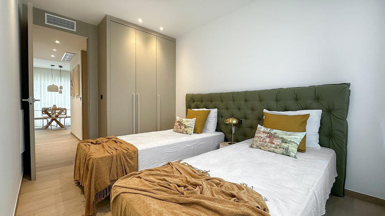 Obergeschoss-Wohnungen mit 2 Schlafzimmern, 2 Bädern, Dachterrasse, Klimaanlage und Gemeinschaftspool in der wunderschönen Golfanlage La Finca Resort - 9