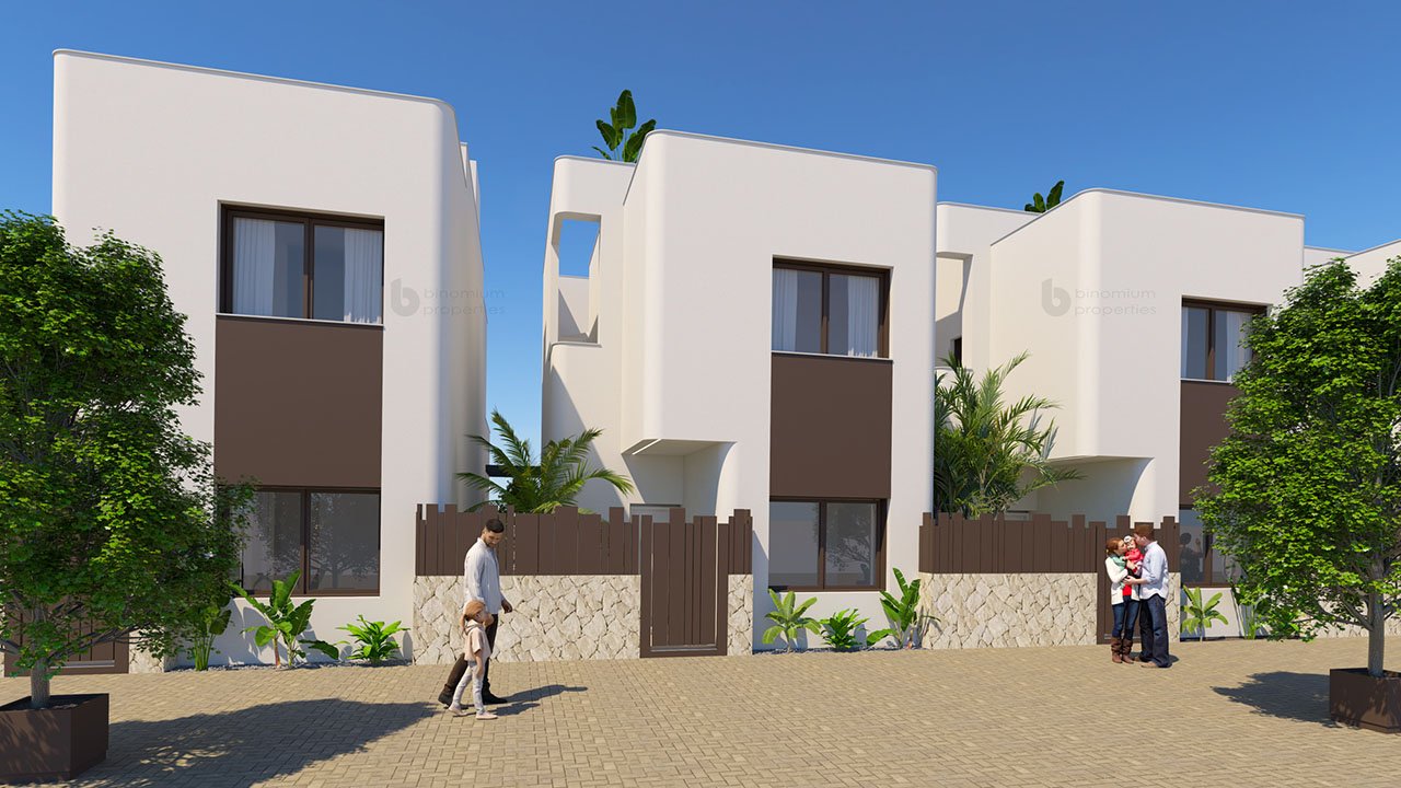 Wunderschöne Villen mit 3 Schlafzimmern, 3 Bädern, Dachterrasse, Fußbodenheizung in Bädern und Privatpool nur 1 km vom Strand - 2